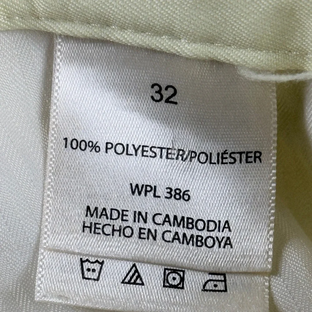 Haggar‎ Men's Shorts 32 Light/Butter Yellow Flat Front Casual Summer